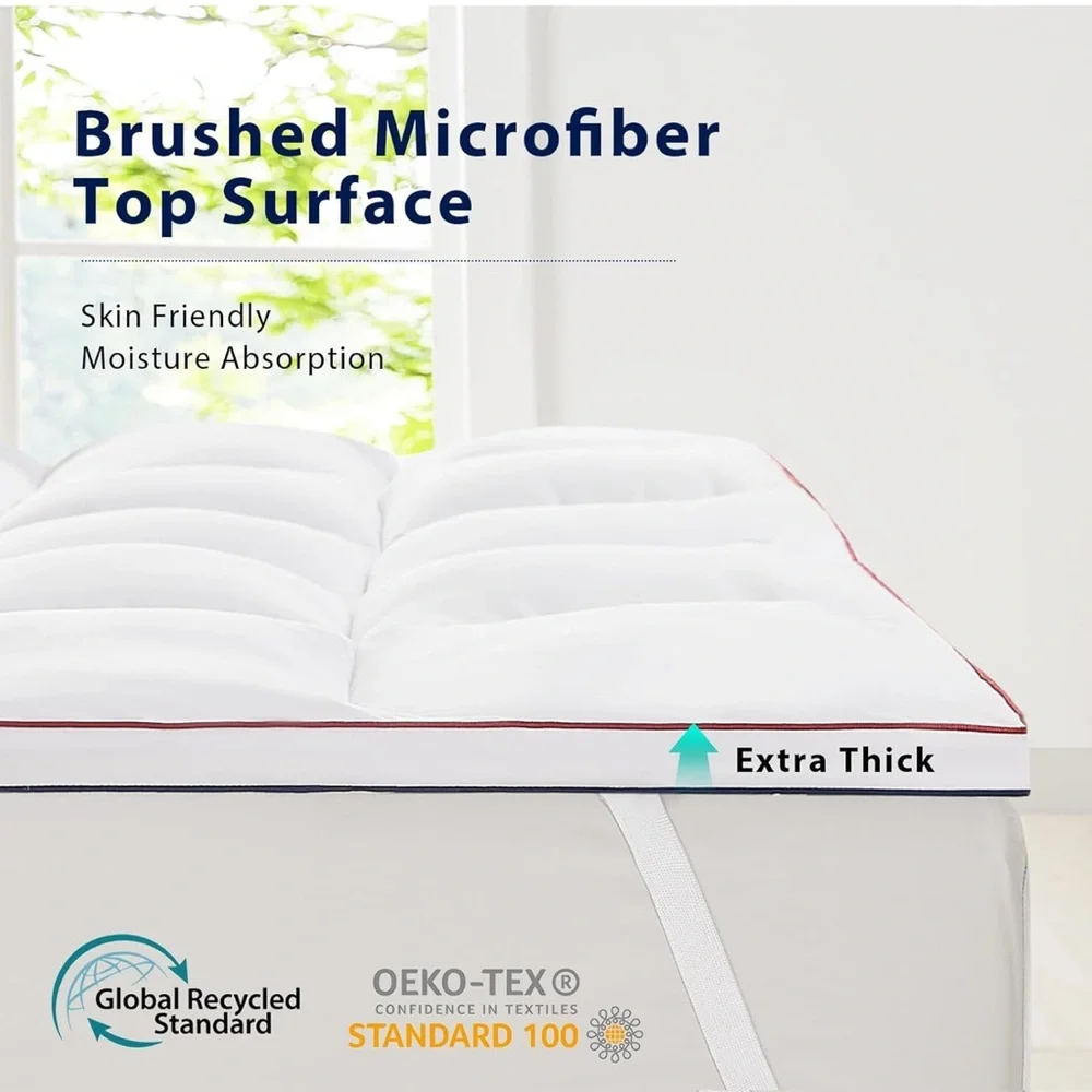 Plush White Mattress Topper
